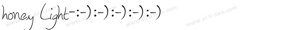 honey Light字体转换